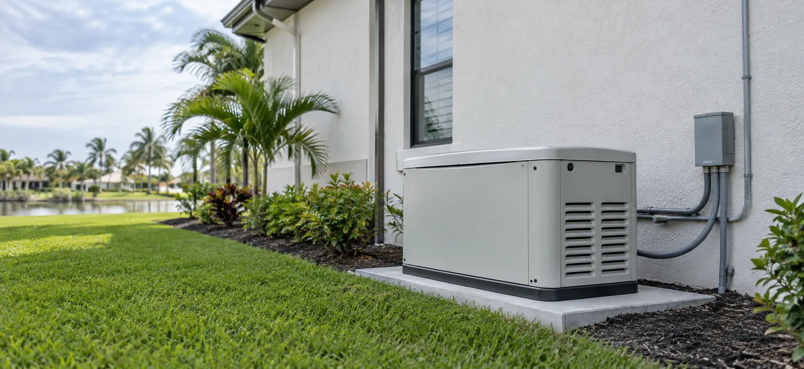 Illustrative home standby generator installation in Naples, FL